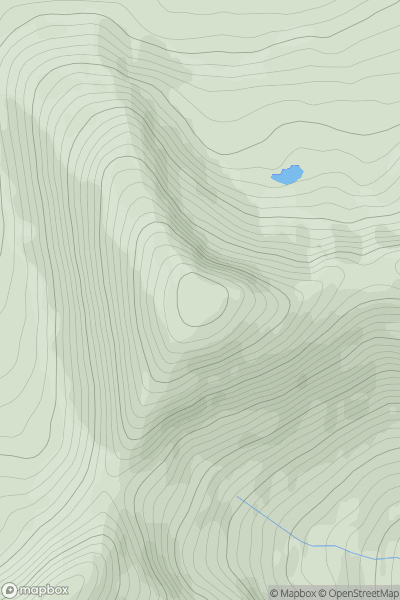 Thumbnail image for Aonach Beag [Loch Treig to Loch Ericht] showing contour plot for surrounding peak